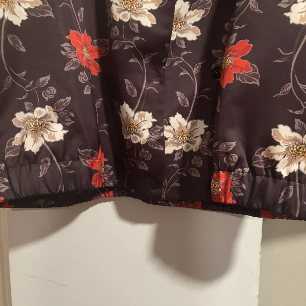 Canvas by Lands' End Size 12 floral kimono like boho jacket/outerwear
